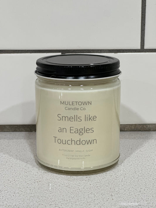 Smells like an Eagles Touchdown Candle